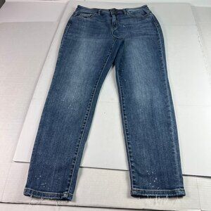 Judy Blue Jeans Womens 32x28* Boyfriend Mid Rise Blue Faded Stretch Denim Tag 30